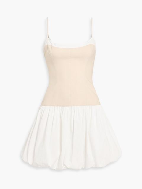 SIMKHAI Fifi poplin and linen-blend mini dress