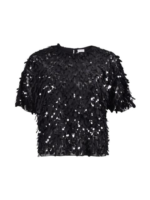 Brunello Cucinelli Brunello Cucinelli Black Sequin Embellished Shirt
