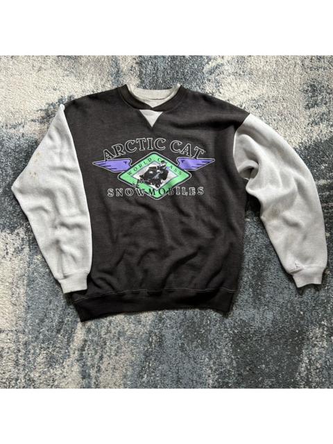 Other Designers Vintage - 90s ARCTiC CAT SNOWMOBiLES MiNNESOTA COLOR BLOCK CREWNECK