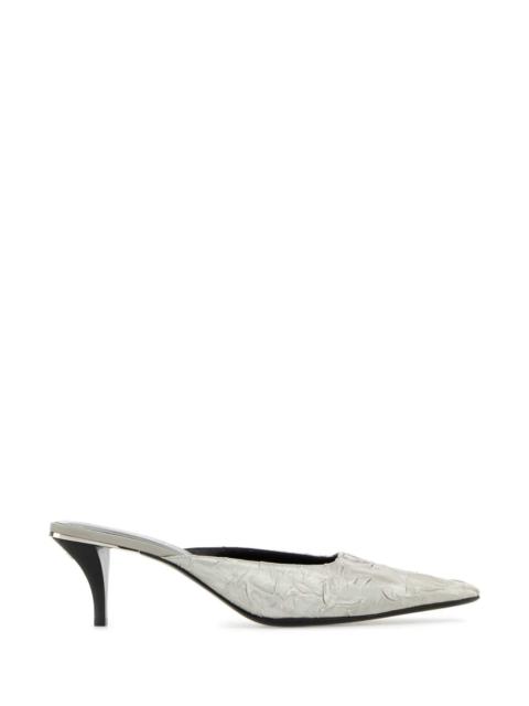 GUCCI Gucci Women Silver Fabric Mules