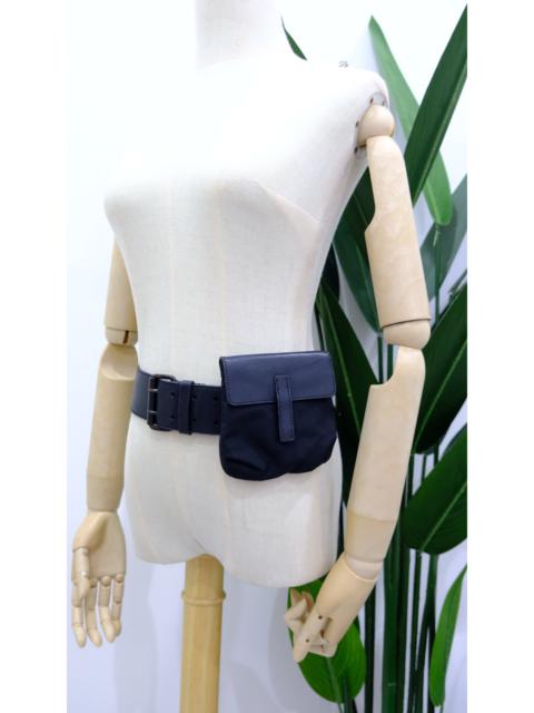 Black Prada belt waist bag pouch