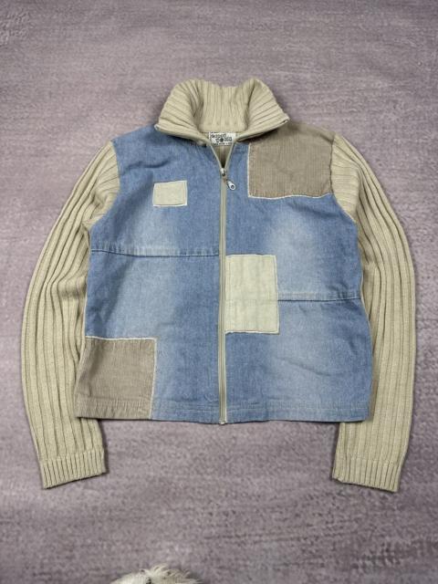 Other Designers If Six Was Nine - Vintage Crazy World LGB Style Patchwork Zip Sweater