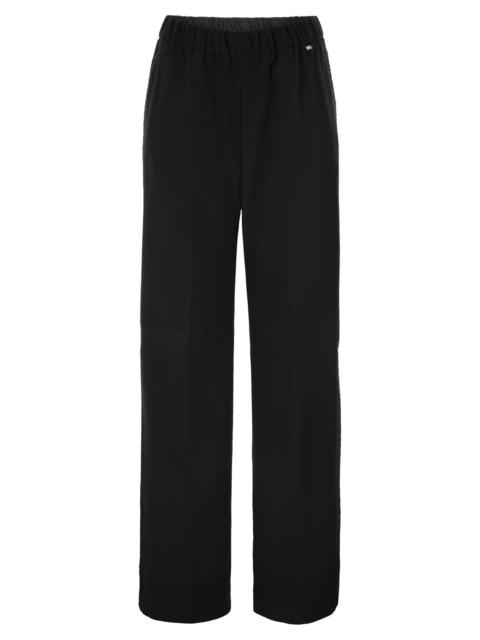 Herno Herno Women Wide-Leg Flannel-Effect Trousers With Elasticated Waistband