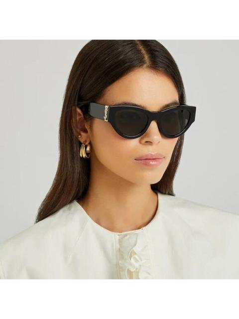 SAINT LAURENT NEW Saint Laurent SLM94 001 Black Grey Cat Eye Women Sunglasses