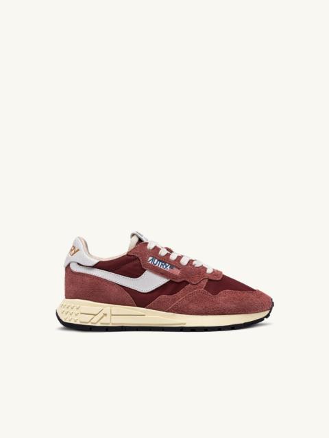 AUTRY REELWIND LOW SNEAKERS IN NYLON AND SUEDE HOT SAUCE AND WHITE