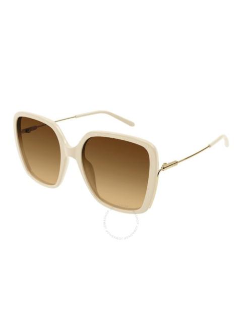 Chloé Chloe Brown Square Ladies Sunglasses CH0173S 005 57