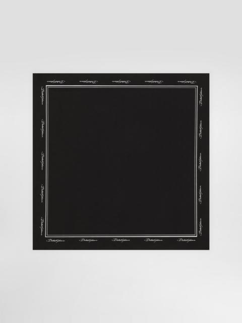 Silk scarf with logo print
