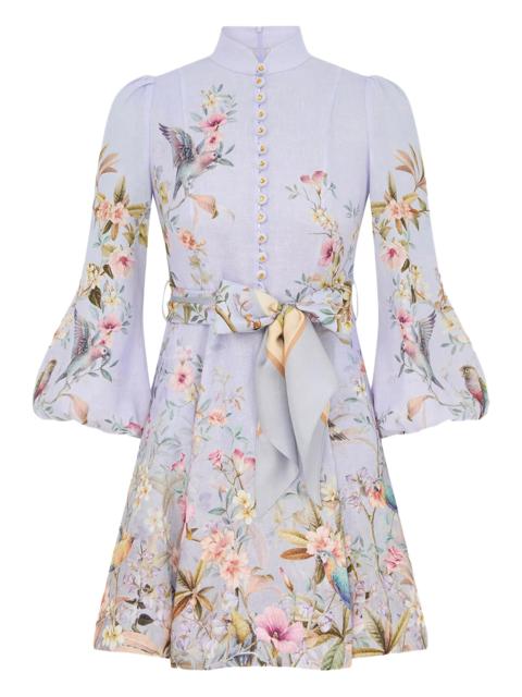 Zimmermann Rebellion button floral minidress
