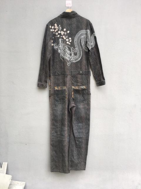 Japanese brand karakuri coverall dragon embroidered