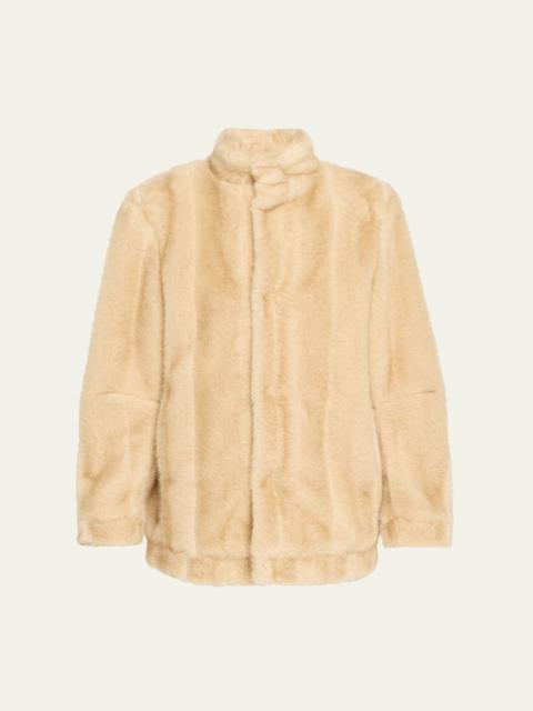 MM6 Maison Margiela Straight Faux Fur Jacket