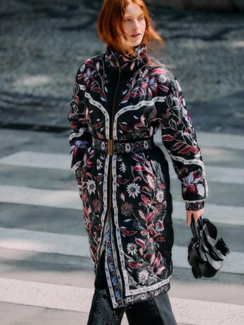 FARM RIO Black Marcelle Reversible Maxi Puffer Jacket