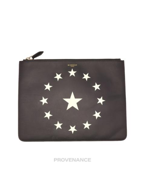 Givenchy Givenchy Star Zip Pochette Jour - Black Leather