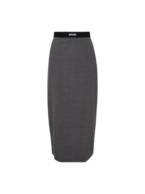 MSGM Logo On Waistband Skirt