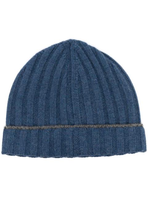 Brunello Cucinelli ribbed knit cashmere beanie