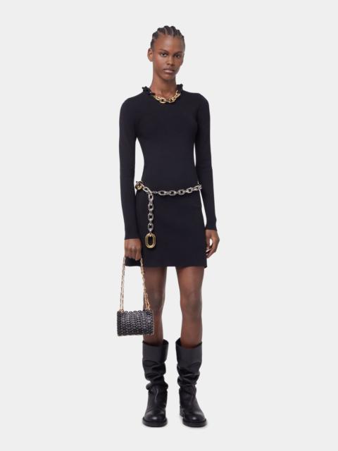 rabanne BLACK SHORT KNITTED DRESS