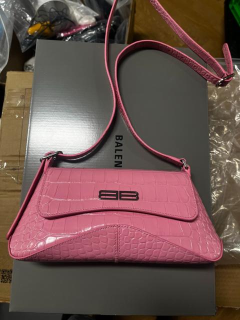 BALENCIAGA Balenciaga Pink Crocodile Leather Shoulder Bag