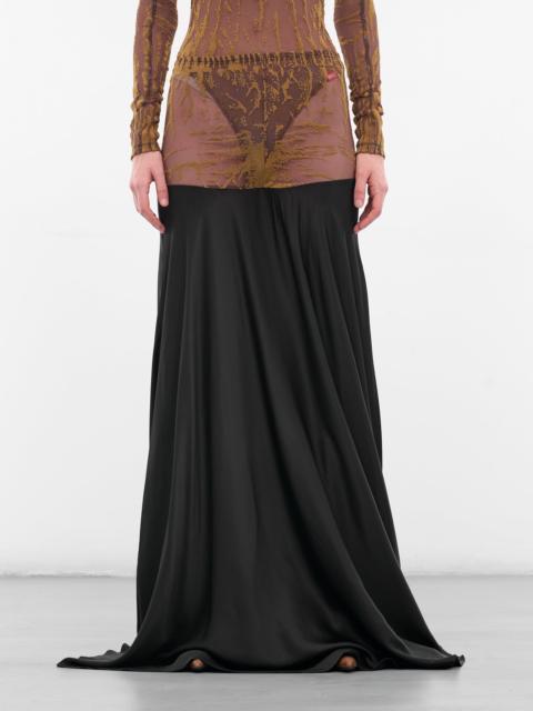 Diesel Black O-Garcia Paneled Maxi Skirt