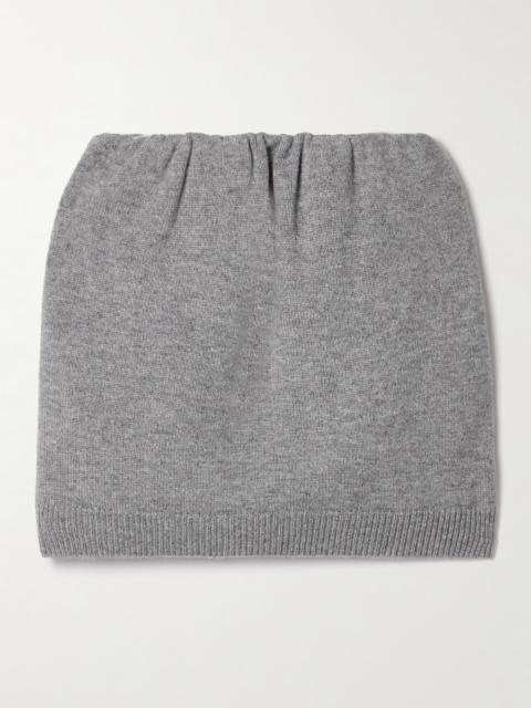 SA SU PHI Ruched Cashmere Mini Skirt
