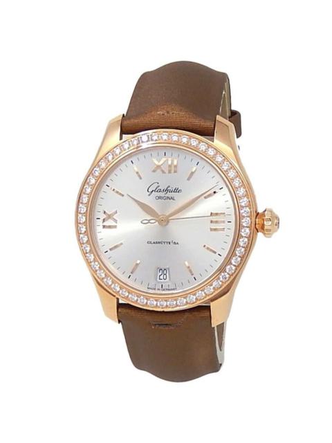 Other Designers Pre-owned Glashutte Lady Serenade Diamond Silver Dial Ladies Watch 39-22-04-11-44