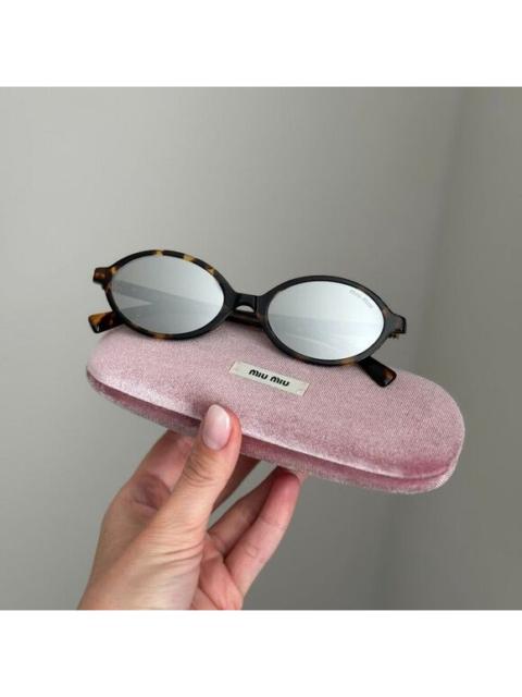 Miu Miu Miu Miu REGARD Women Sunglasses Havana Grey Mirror Silver MU04ZSF VAU07F REGARD