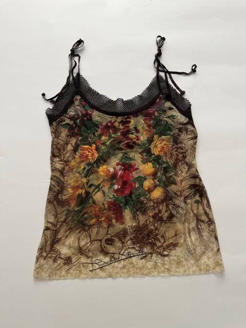 Jean Paul Gaultier Jean Paul Gaultier 1999 Mesh Print Top