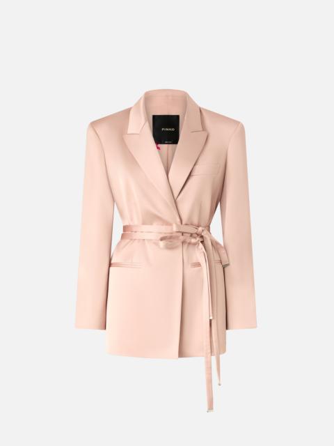 PINKO SATIN JACKET WITH BELT