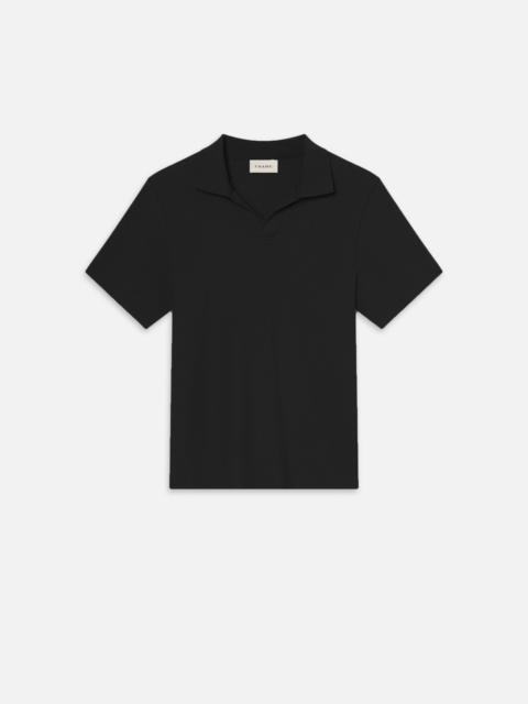 FRAME Jacquard Polo in Black