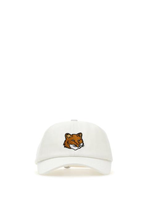 Maison Kitsuné White cotton baseball cap