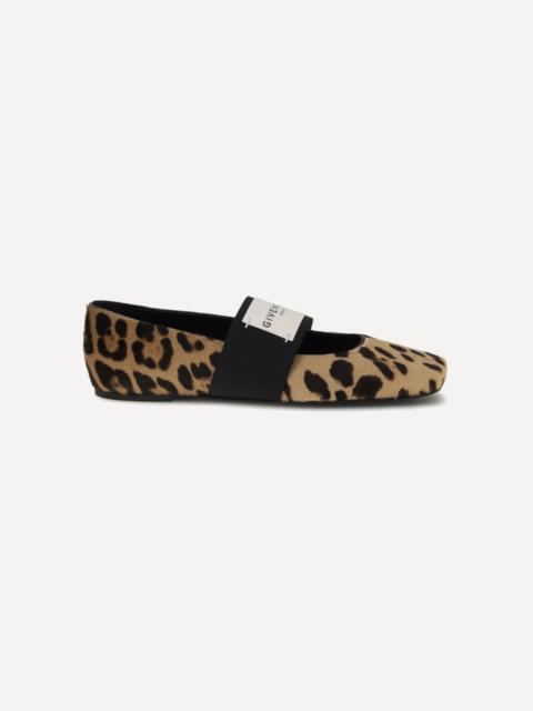 Givenchy Leopard print Sliced Square Ballerinas