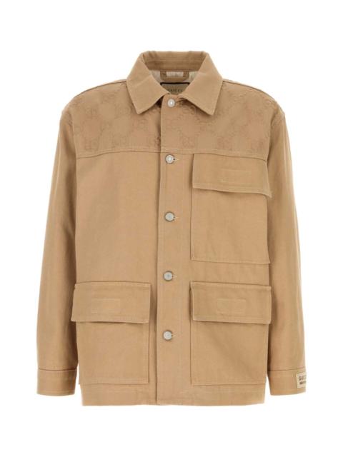 GUCCI Gucci Men Camel Cotton Jacket