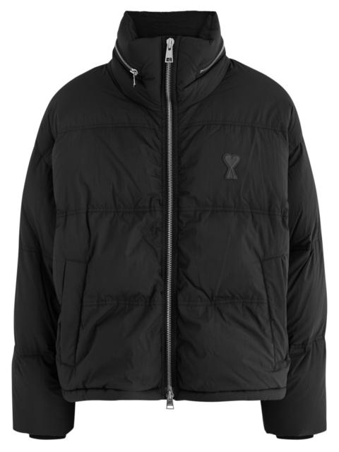 Ami Paris Quilted Hooded Shell Jacket