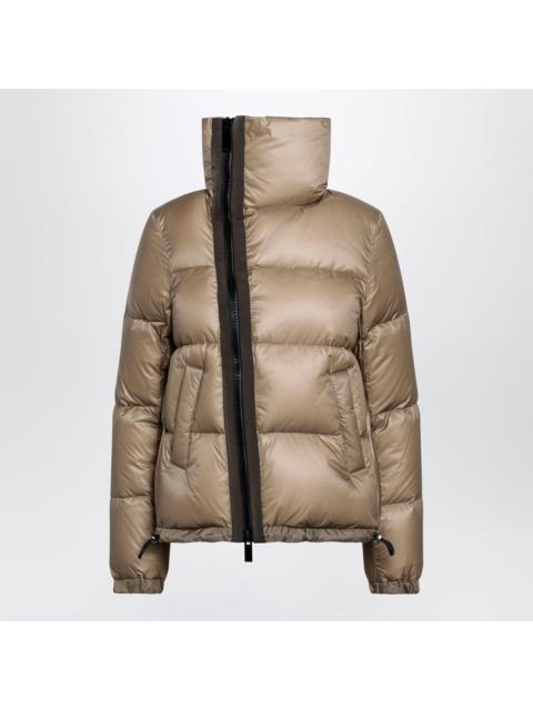 sacai Sacai Beige Down Jacket With Asymmetrical Zip Women