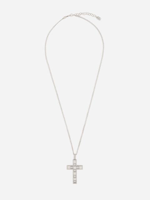 Dolce & Gabbana Tradition pendant in white gold 18Kt with rubies and diamonds