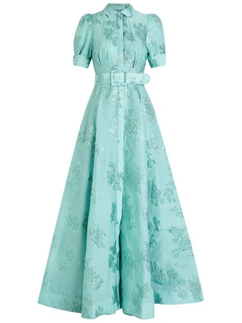 REBECCA VALLANCE Rebecca Vallance Benette Floral-jacquard Cloqué Gown