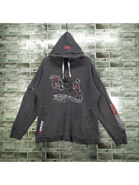 Other Designers Japanese Brand - Blue Cross Skater Printed Pullover Hoodies #547-22