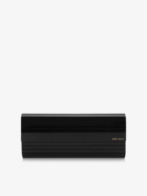JIMMY CHOO Sweetie
Black Acrylic Clutch Bag with Gold Chain Strap