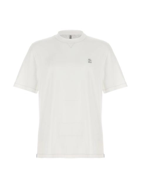 Brunello Cucinelli Logo embroidery t-shirt