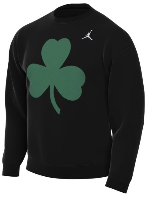 Jordan Nike Men's Boston Celtics Black Statement Logo Crewneck Sweatshirt