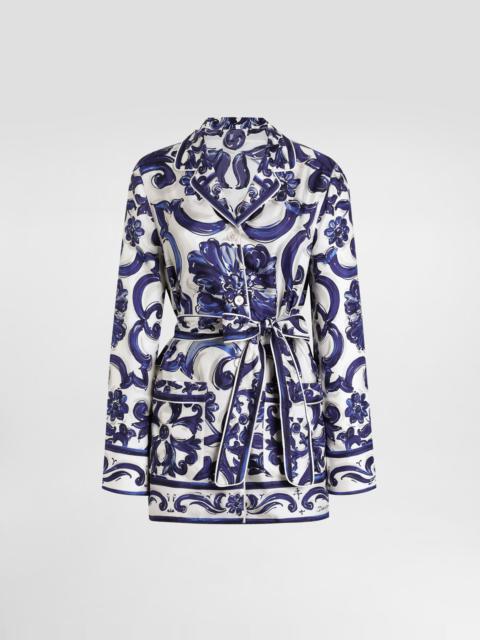 Dolce & Gabbana Majolica-print silk vanity shirt