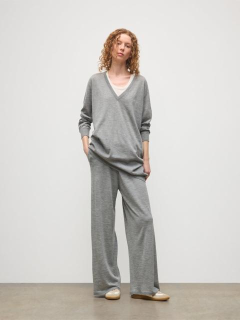 Johnstons of Elgin Elise Grey Long Superfine Cashmere Jumper