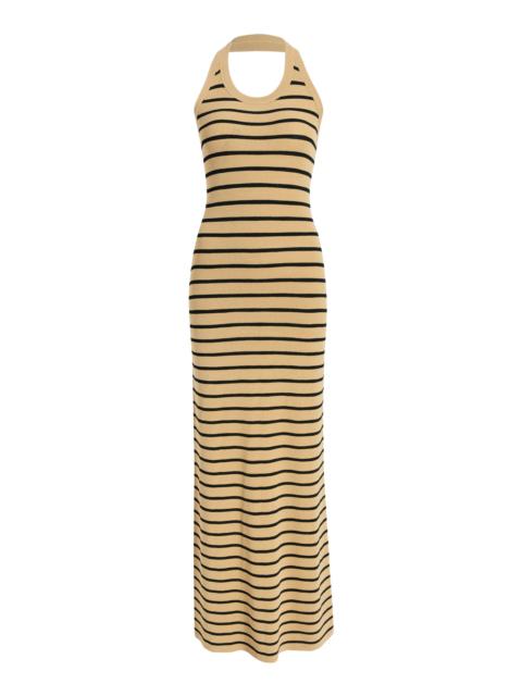 Proenza Schouler Meryl Dress in Matte Viscose Rib stripe
