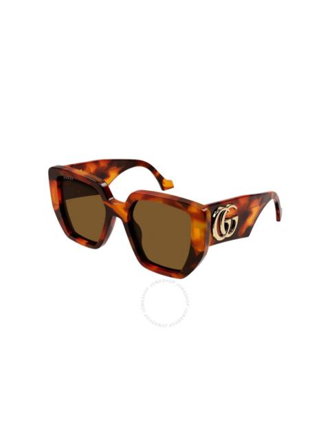 GUCCI Gucci Brown Geometric Ladies Sunglasses GG0956S 007 54