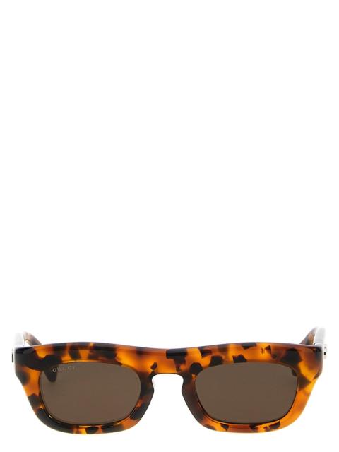 GUCCI Rectangular Sunglasses Brown