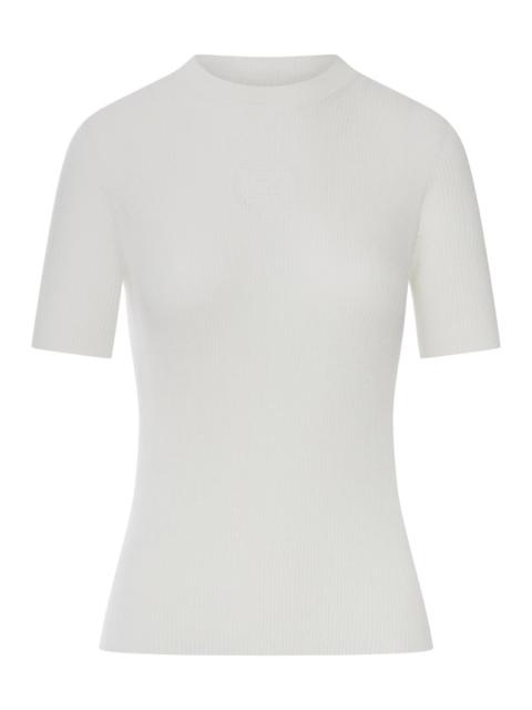 FENDI Fendi Women White Cotton Sweater With Front Logo