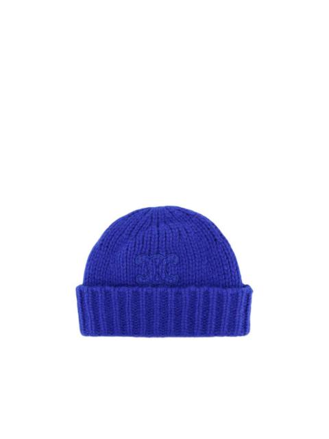 CELINE CELINE $770 Blue Roi Cashmere Beanie Hat New & Authentic