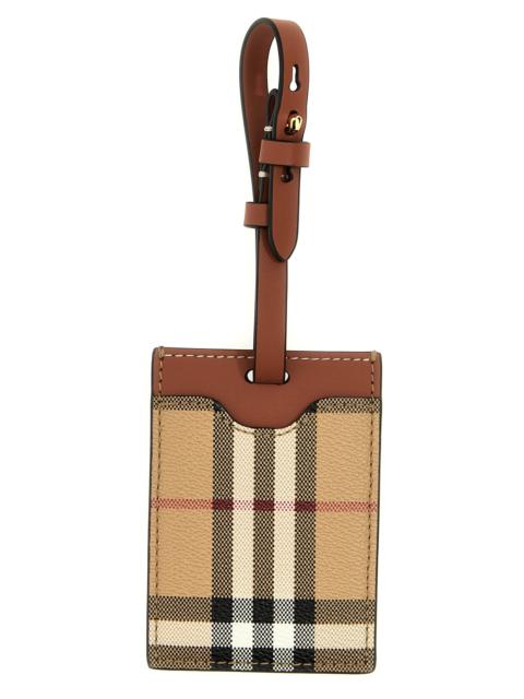 Check Suitcase Tag Bag Accessories Beige