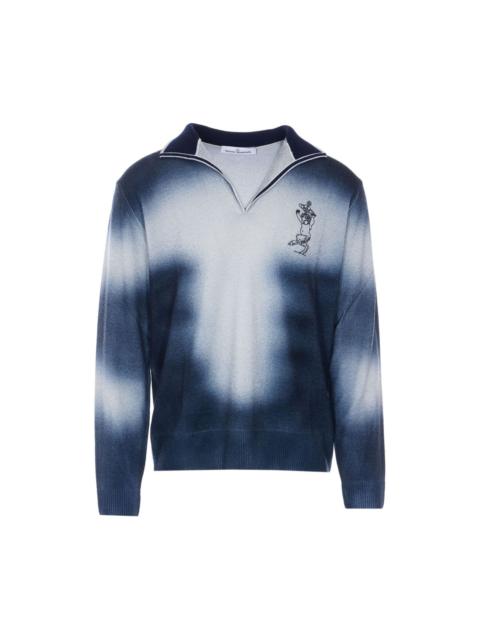 Vivienne Westwood EMBROIDERED V-NECK SWEATER