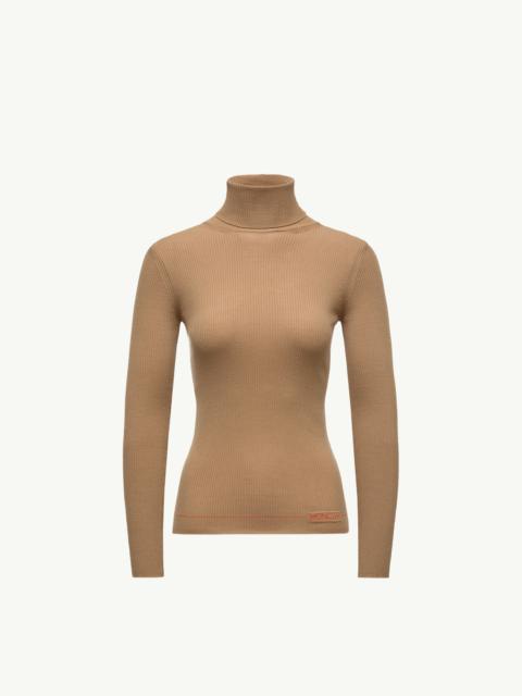 Moncler Logo Wool Turtleneck Sweater