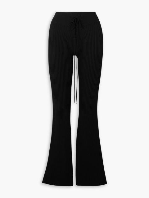 Stella McCartney Ribbed-knit flared pants