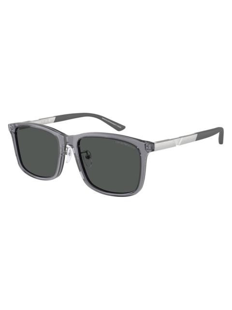 EMPORIO ARMANI Emporio Armani Dark Grey Square Men's Sunglasses EA4241D 620687 57